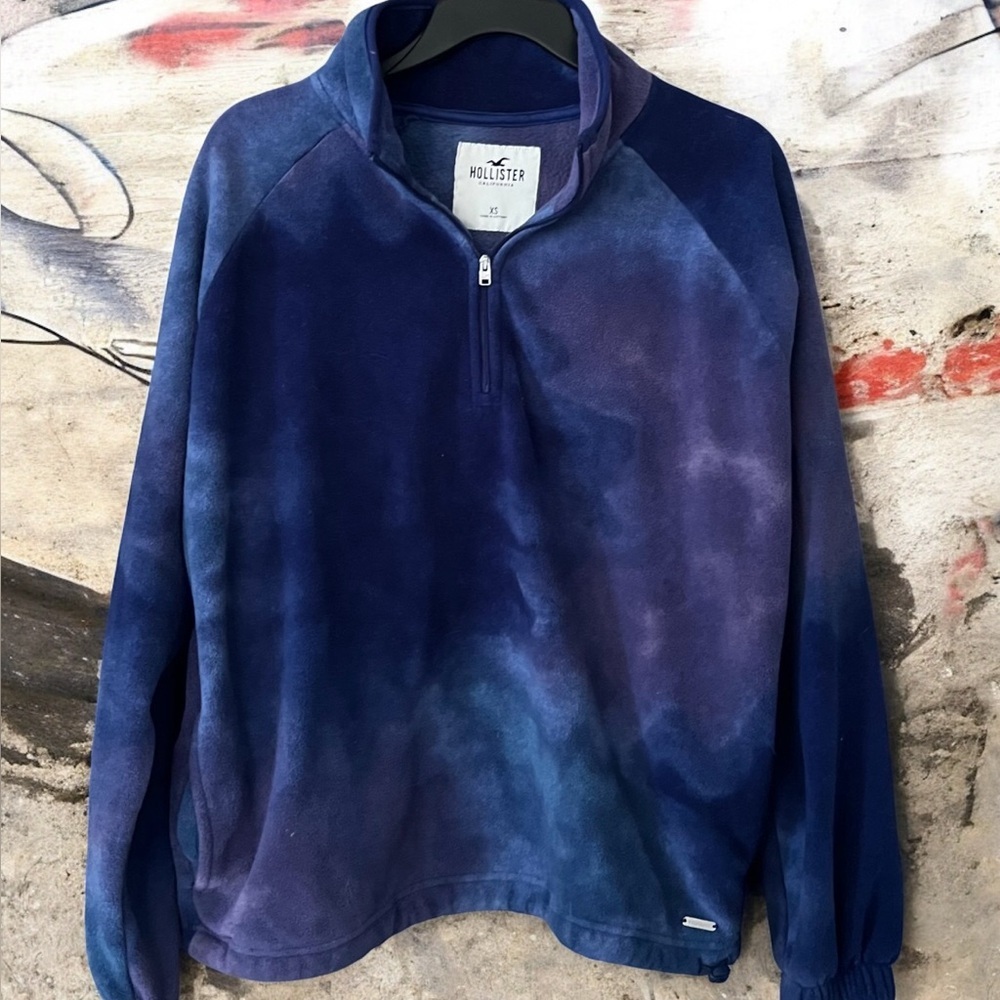 Hollister Mens/Unisex Galaxy 1/4 Zip Up Fleece Pullover